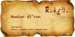 Redler Áron névjegykártya