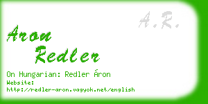 aron redler business card